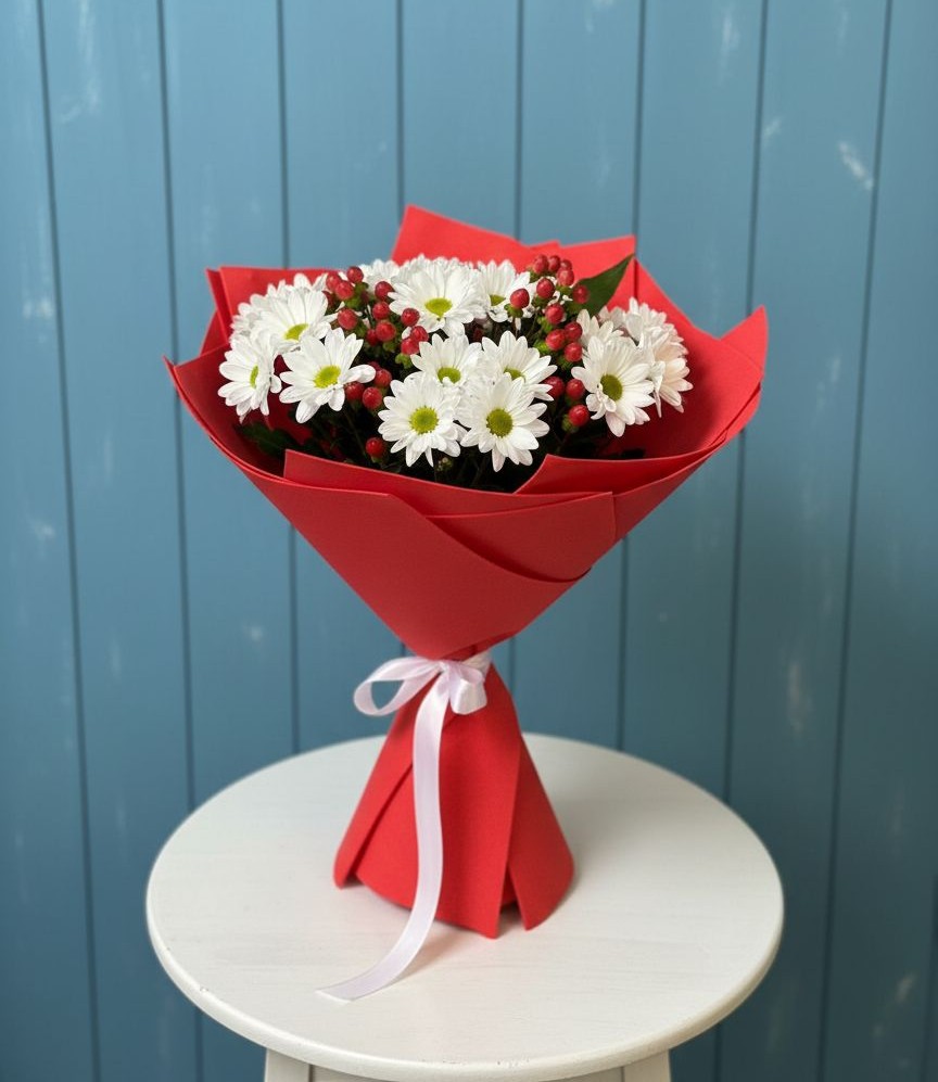 Букет цветов из: Хризантемы в Великий двор