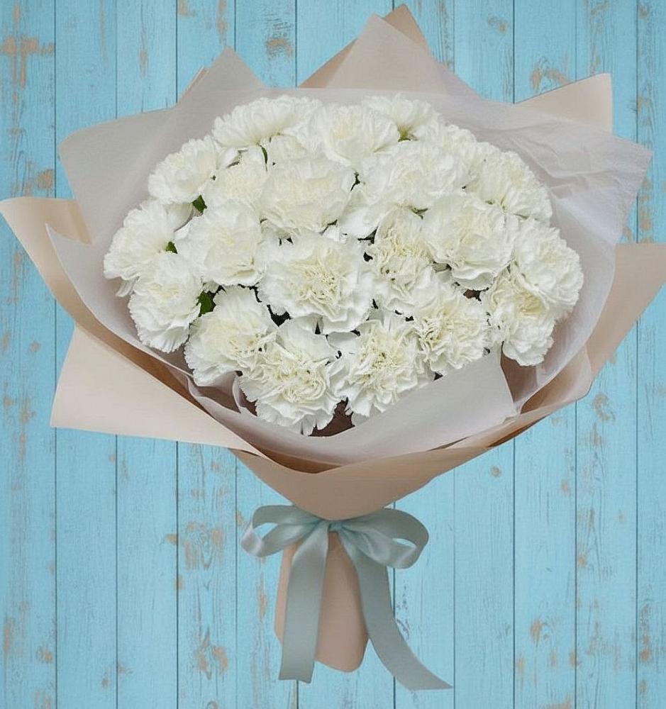 Букет цветов из: Гвоздики в Великий двор