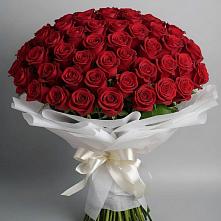 Букет 101 Красная роза Блэк Мэджик в Великий двор