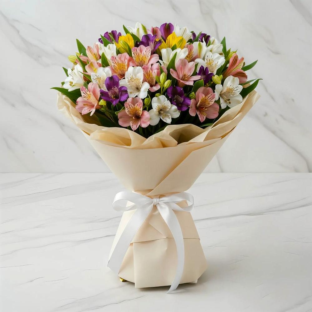 Букет цветов из: Альстромерии в Великий двор