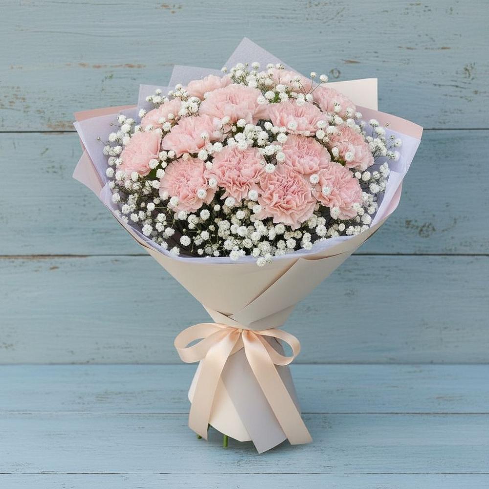 Букет цветов из: Гвоздики в Великий двор