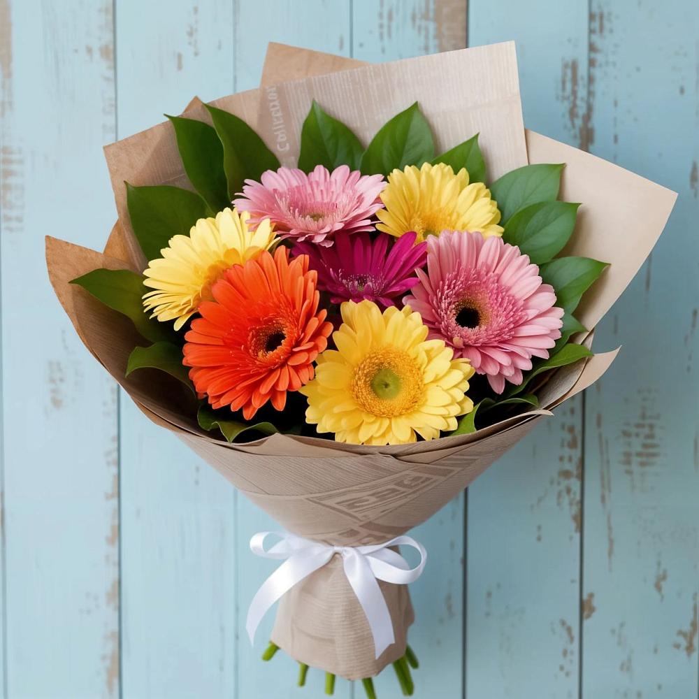 Букет цветов из: Герберы в Великий двор