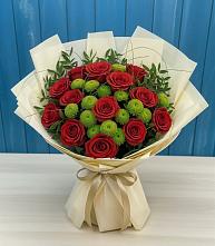 Букет цветов из:  Розы и Хризантемы в Великий двор