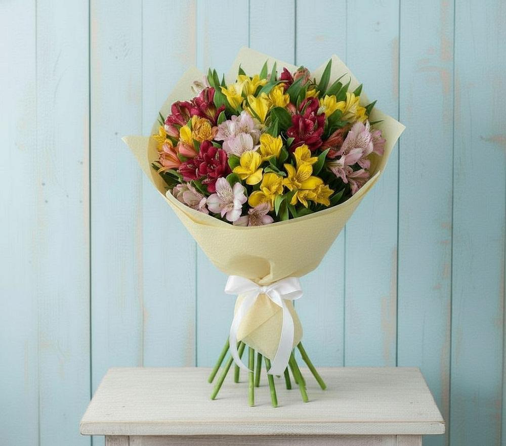 Букет цветов из: Альстромерии в Великий двор