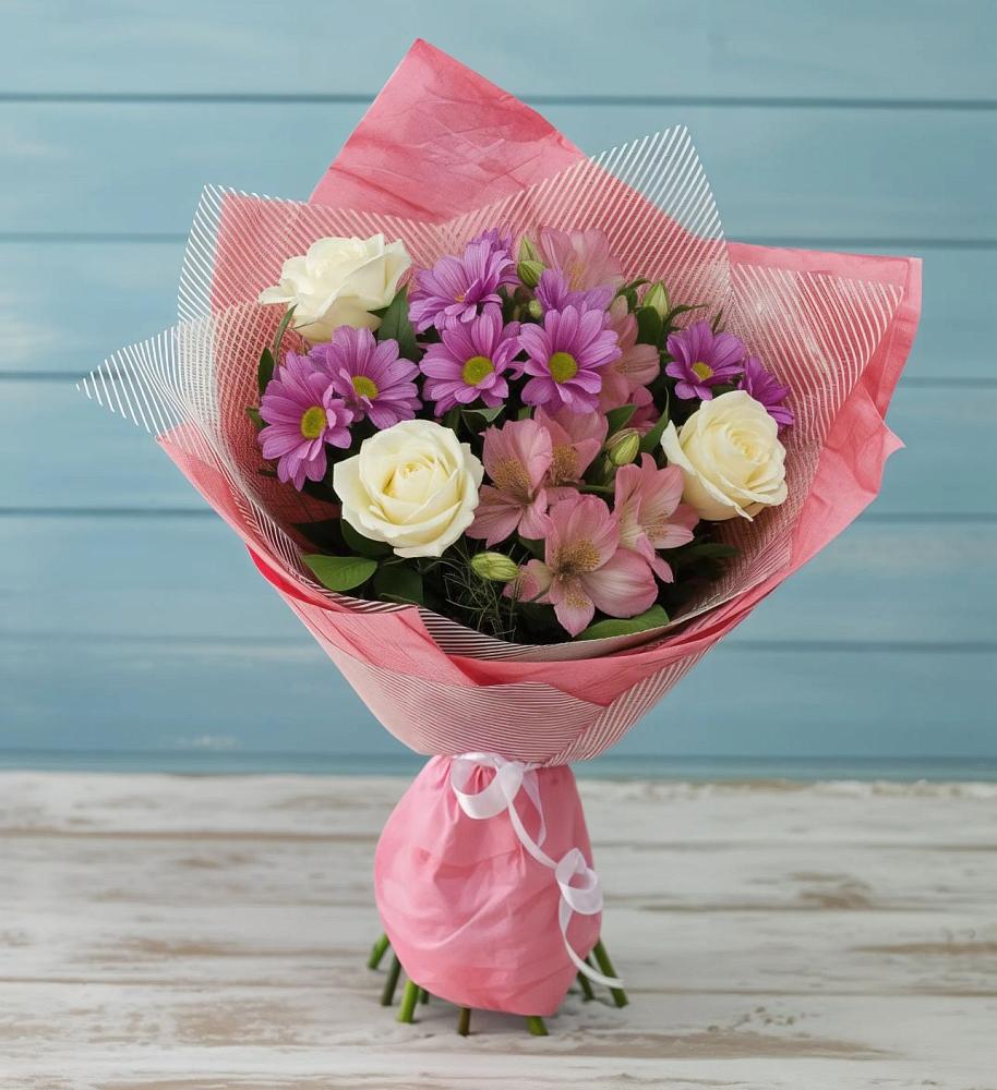 Букет цветов из: Герберы в Великий двор